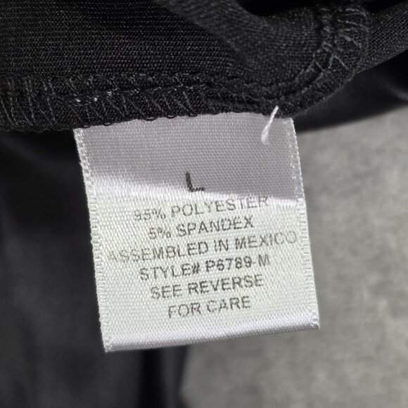 Womens Wet Seal Black Faux Leather Leggings Open Slit Knee Polyester Stretch L - Picture 5 of 11